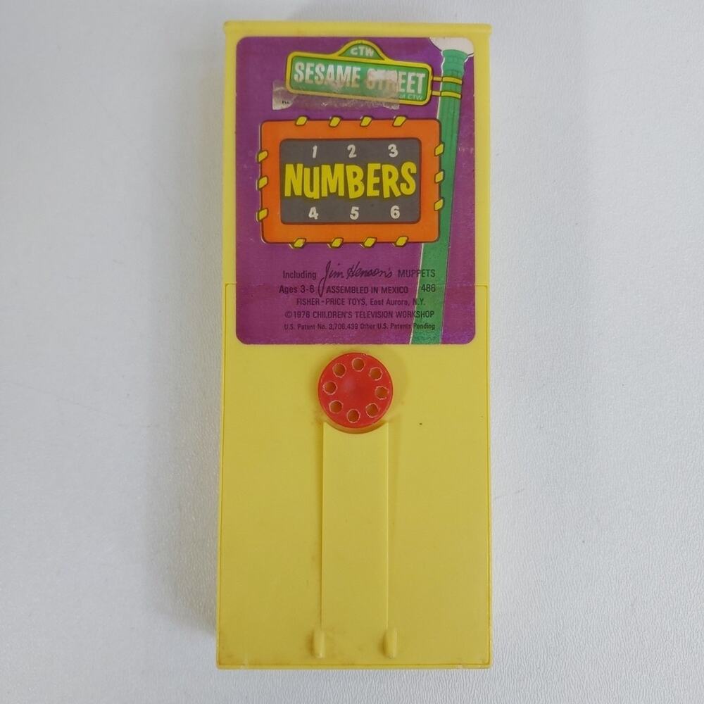 Vintage Fisher Price Movie Viewer/Player cartridge~Sesame Street Numbers~1976